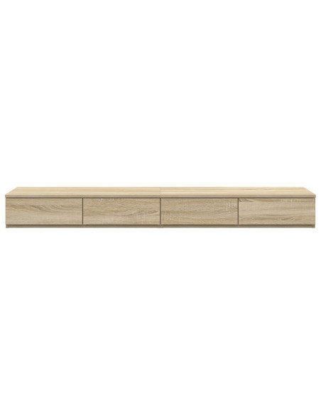 Cassetti per Letto  Rovere Sonoma 160x36,5x16,5 cm in legno ingegnerizzato