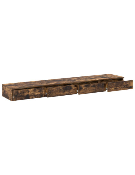 Cassetti  in rovere affumicato 180x36,5x16,5 cm in legno ingegnerizzato