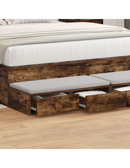 Cassetti per letto Rovere fumé 135 x 36,5 x 16,5 cm