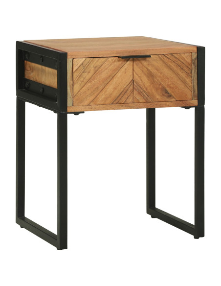 comodino  40x35x50 cm in legno massello di acacia