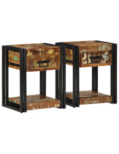 Armadio da Notte con cassetto 2 pcs Multicolore 40 x 35 x 50 cm