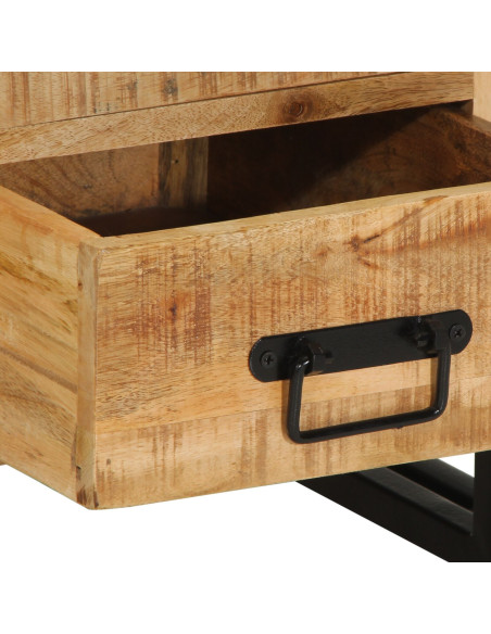 Comodino  40x40x59 cm in legno massello di mango