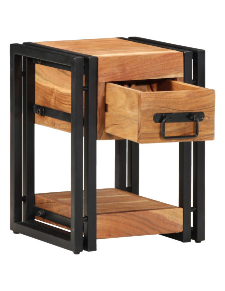Comodino  30x30x40 cm in legno massello di acacia