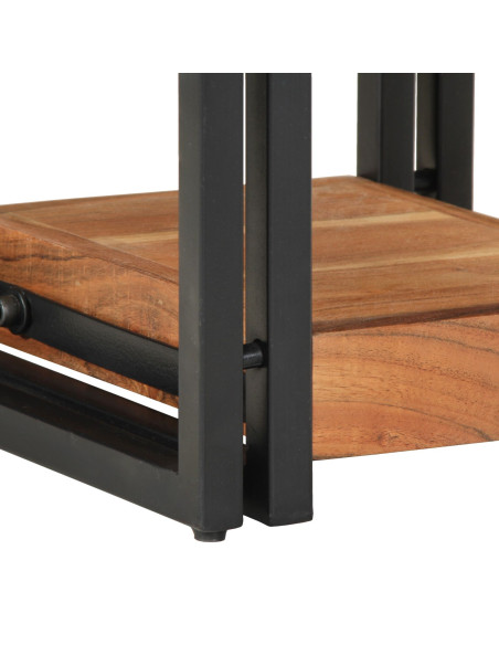 Comodini 2 pz 30x30x40 cm in Legno Massello di Acacia
