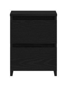 Armadio da Notte Rovere Nero 30 x 30 x 40 cm Legno multistrato