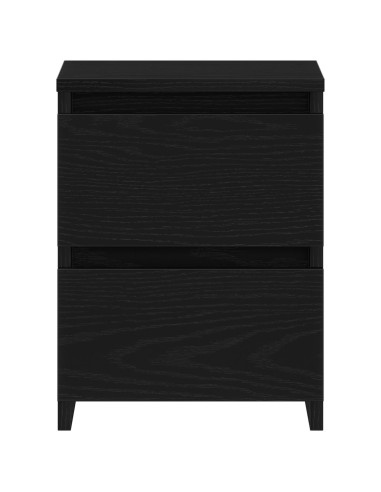 Armadio da Notte Rovere Nero 30 x 30 x 40 cm Legno multistrato