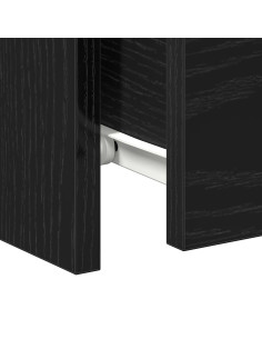 Armadio da Notte con cassetto 2 pcs Rovere Nero 30 x 30 x 40 cm