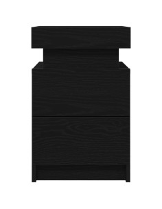 Armadio da Notte con cassetto 2 pcs Rovere Nero 35 x 39 x 55 cm