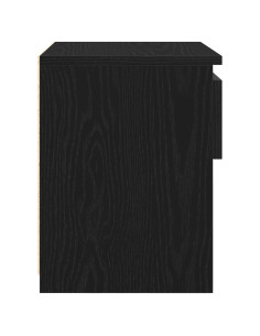 Armadio da Notte Rovere Nero 40 x 30 x 39 cm Legno multistrato