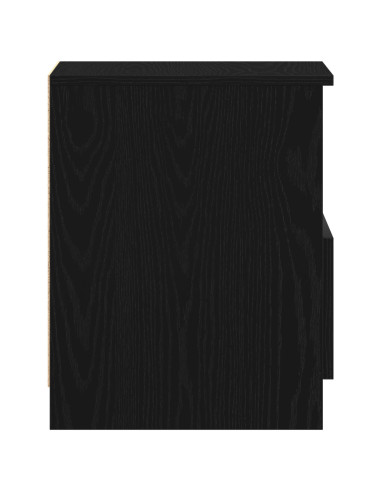 Armadio da Notte Rovere Nero 40 x 40 x 50 cm Legno multistrato