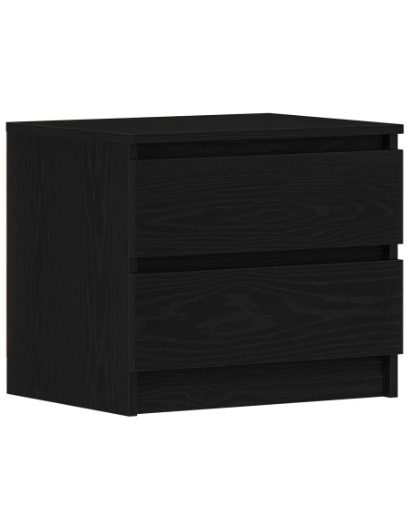 Armadio da Notte con cassetto Rovere Nero 50 x 40 x 43,5 cm