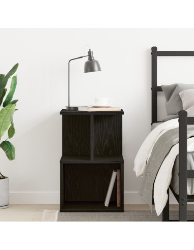 Armadio da Notte Rovere Nero 35 x 35 x 55 cm Legno multistrato
