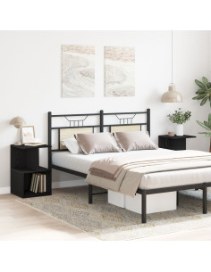 Armadio da Notte 2 pcs Rovere Nero 35 x 35 x 55 cm