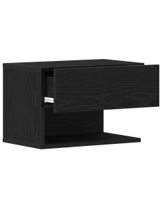 Armadio da Notte Rovere Nero 46 x 30 x 30 cm Legno multistrato