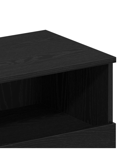 Comodini 2 pezzi Nero Rovere 40x35x65 cm Legno ingegnerizzato