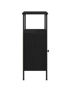 Armadio da Notte 2 pcs Rovere Nero 41 x 31 x 80 cm