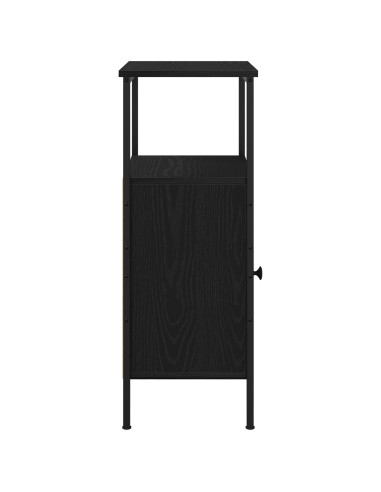 Armadio da Notte 2 pcs Rovere Nero 41 x 31 x 80 cm