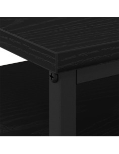 Armadio da Notte con cassetto Rovere Nero 34 x 35,5 x 50 cm