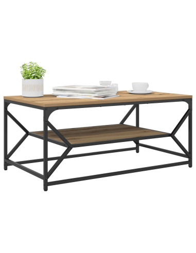 Tavolino da salotto Rovere artigianale 90 x 50 x 40 cm