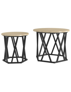 Tavolo laterale 2 pcs Rovere Sonoma