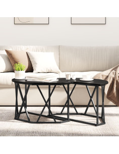 Tavolino da salotto Rovere Nero 80 x 80 x 42 cm