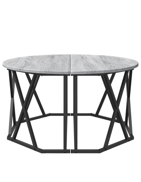 Tavolino da caffè Grigio Sonoma 80x80x42 cm in Legno Ingienierizzato