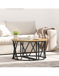 Tavolino da salotto Rovere artigianale 80 x 80 x 42 cm