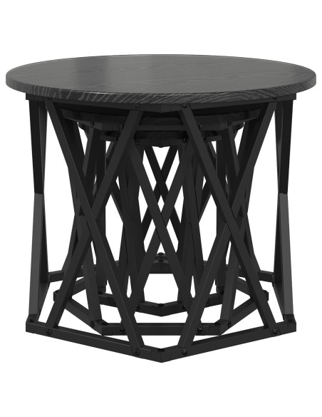 Tavolo Laterale Nesting 3 pcs Rovere Nero