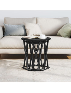 Tavolino da salotto 2 pcs Rovere Nero