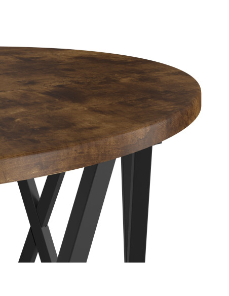 Set di 2 Tavolini in Legno Ingegnerizzato di Rovere Affumicato