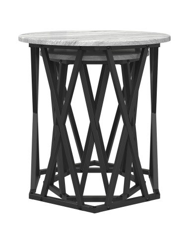 Tavolino da salotto 2 pcs Grigio Sonoma