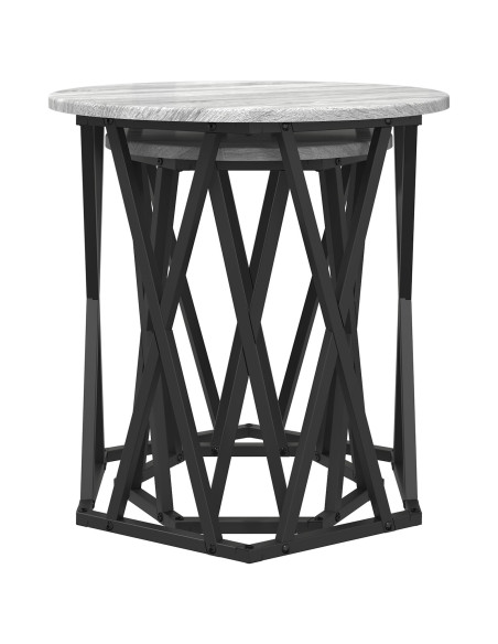 Tavolini 2 pezzi Grigio Sonoma in Legno Composito