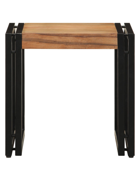 Tavolino da salotto 40 x 40 x 38 cm Legno di Acacia Massello