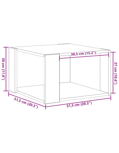Tavolino da salotto Rovere Nero 85 x 55 x 31 cm
