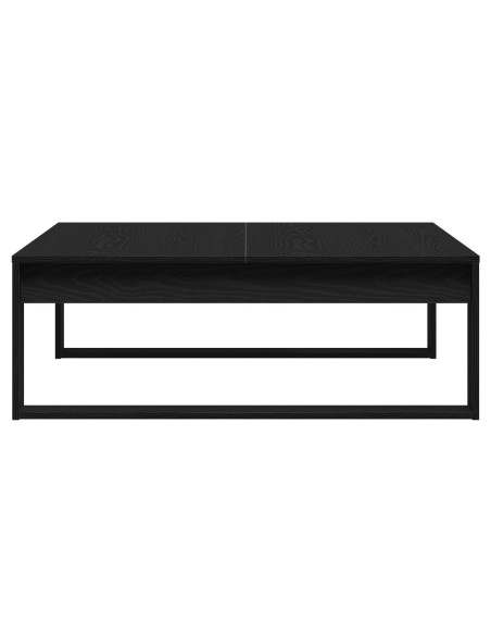 Tavolino da caffè  Nero Rovere 100x100x35 cm in legno ingegnerizzato