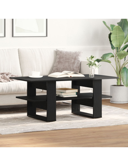 Tavolino da caffè vitaXL Nero Rovere 102x55x42 cm Legno ingegnerizzato