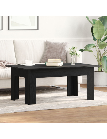 Tavolino da caffè  Nero Rovere 100x60x42 cm in legno ingegnerizzato