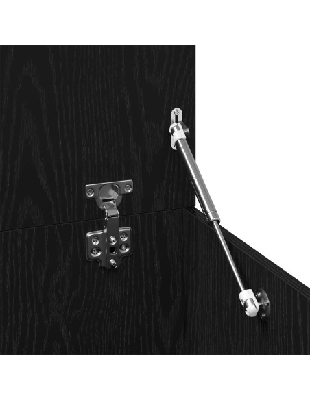 Tavolino da caffè  Nero Rovere 150x50x35 cm in Legno Ingegnerizzato