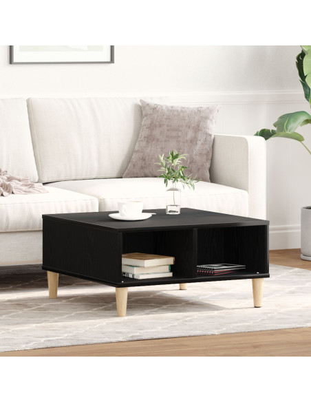 Tavolino da salotto Rovere Nero 60 x 60 x 30 cm