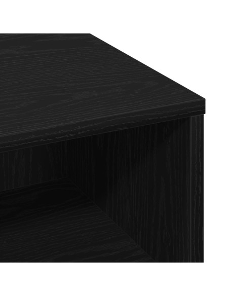 Tavolino da caffè Nero Rovere 60x60x30 cm Legno ingegnerizzato