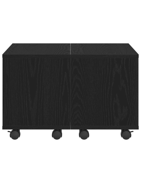 Tavolino  Nero Rovere 60x60x38 cm in legno ingegnerizzato