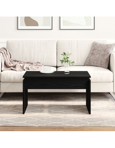 Tavolino da salotto Rovere Nero 68 x 50 x 38 cm