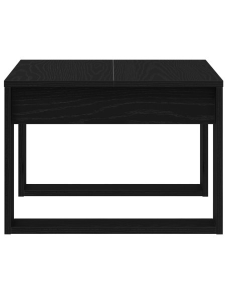 Tavolino Nero Rovere 50x50x35 cm in Legno Ingegnerizzato
