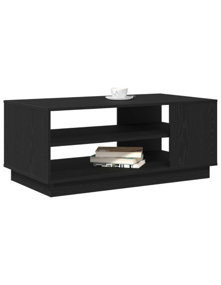 Tavolino da caffè in rovere nero 102x55x43 cm realizzato in legno ingegnerizzato