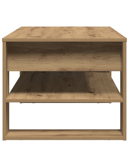 Tavolino da caffè  in rovere artigianale 102x55x45 cm in legno ingegnerizzato