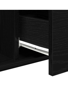 Tavolino da salotto con cassetto Rovere Nero 90 x 50 x 36.5 cm