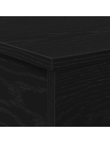 Tavolino da caffè con piano sollevabile Nero Rovere 60x44,5x45 cm Legno ingegnerizzato
