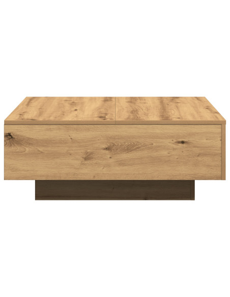 Tavolino da caffè Artisian in rovere 80x80x31 cm in legno stratificato