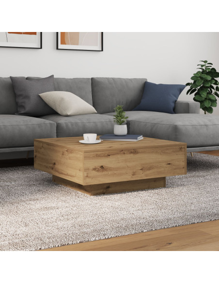 Tavolino da salotto Rovere artigianale 80 x 80 x 31 cm