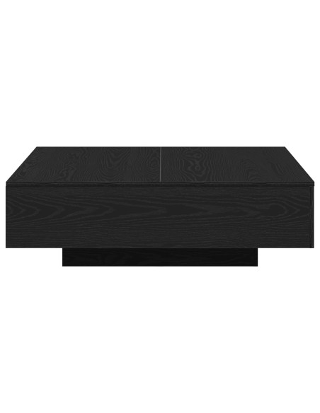 Tavolino da caffè  Nero Rovere 100x100x31 cm in legno ingegnerizzato
